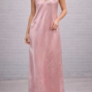 Vintage Pink Satin Slip Dress